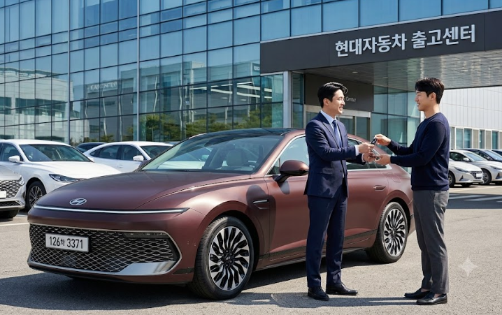 현대자동차 2027 그랜저 2.5 가솔린 외관 디자인 및 신차 출고 모습