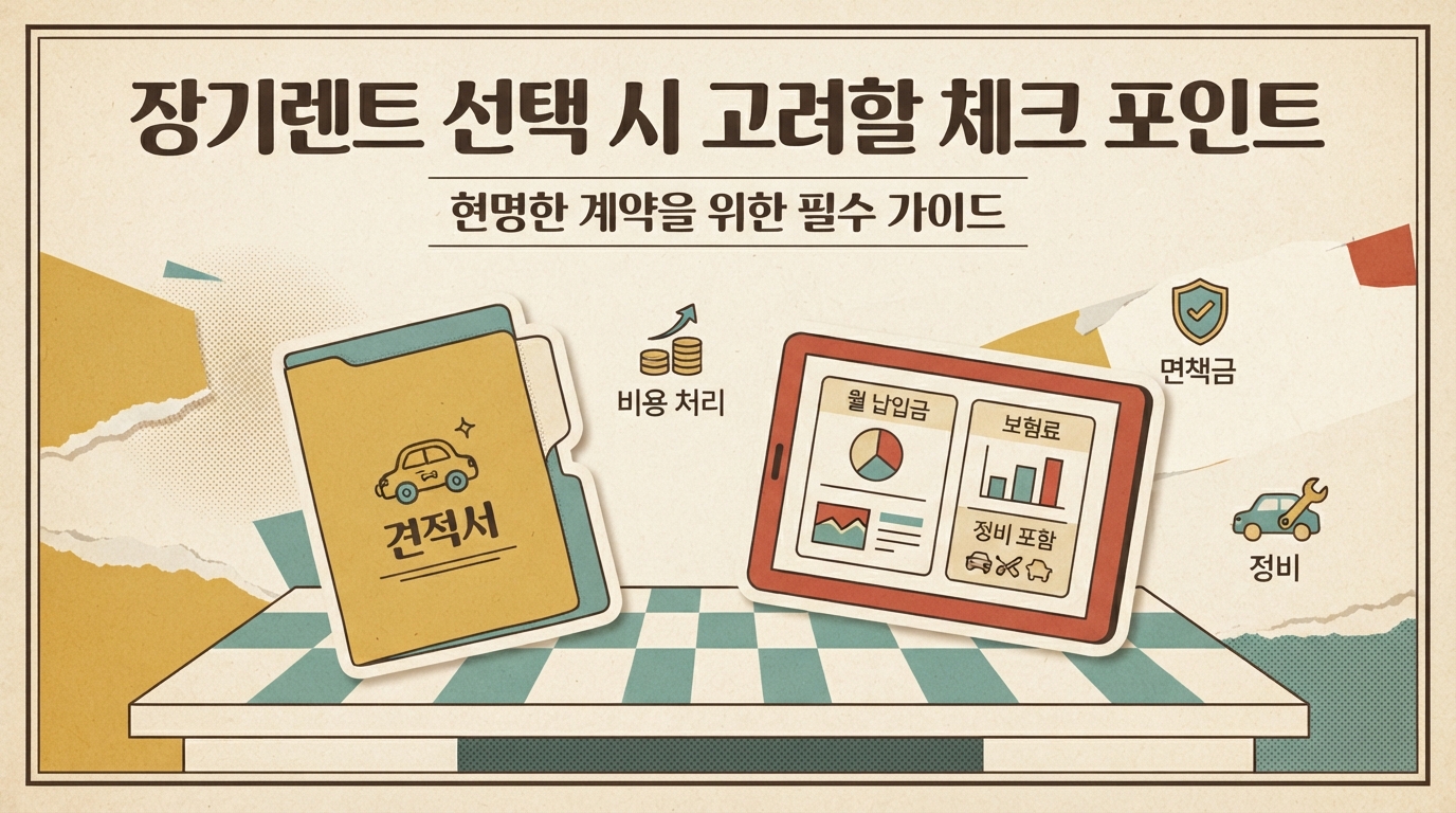 장기렌트 선택 시 고려할 체크 포인트