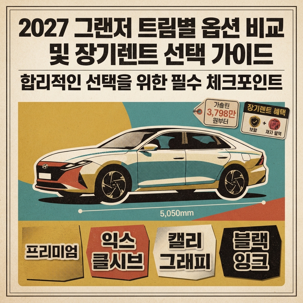 2027 그랜저 트림별 옵션 비교 및 추천 사양 정리 대표 이미지